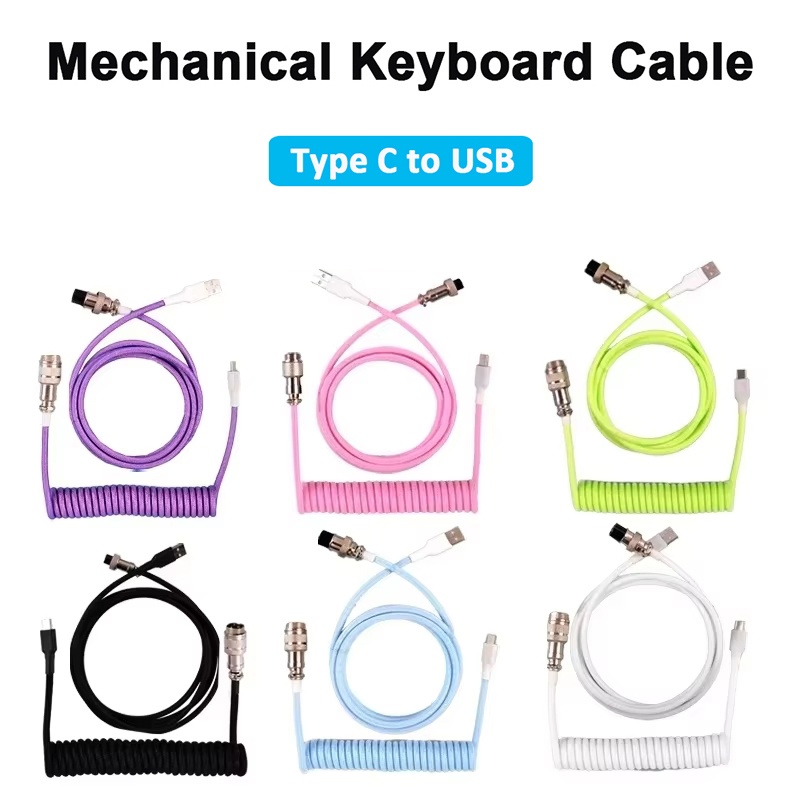 Coiled Usb Cable - Mechanical Keyboard Coiled Cable Aviator Cable