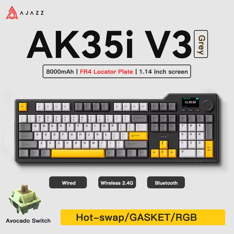 Gaming Keyboard Thocky - Ajazz AK35I V3/V4 MAX Tri-mode Wired