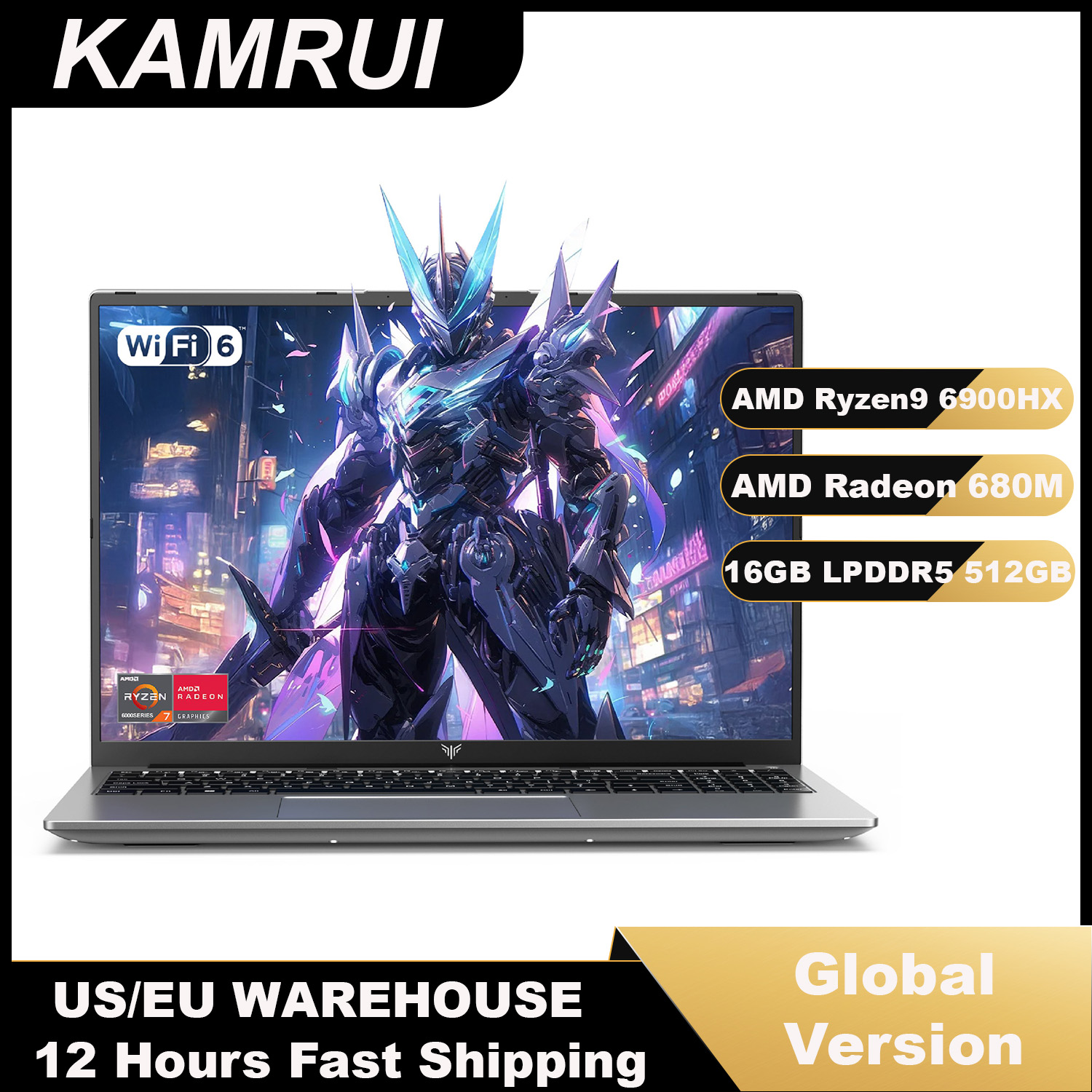 Keyboard Gaming Mac - KAMRUI 16inch Laptop AMD Ryzen 9
