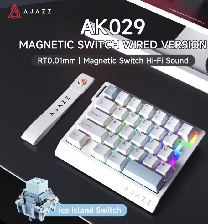 Gaming Keyboard Mini - AK029 Wired One-Handed Gaming Keyboard HE