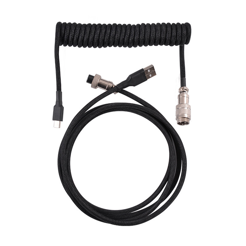Coiled Usb Cable - Type C Mechanical Keyboard Coiled Cable