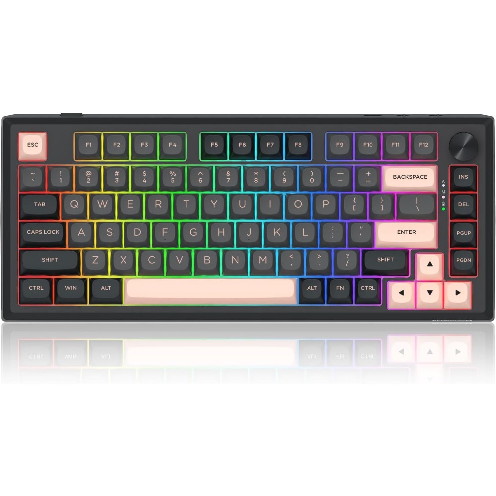 Wireless 81-Key Mechanical Gam - Gaming Keyboard No Noise review and price