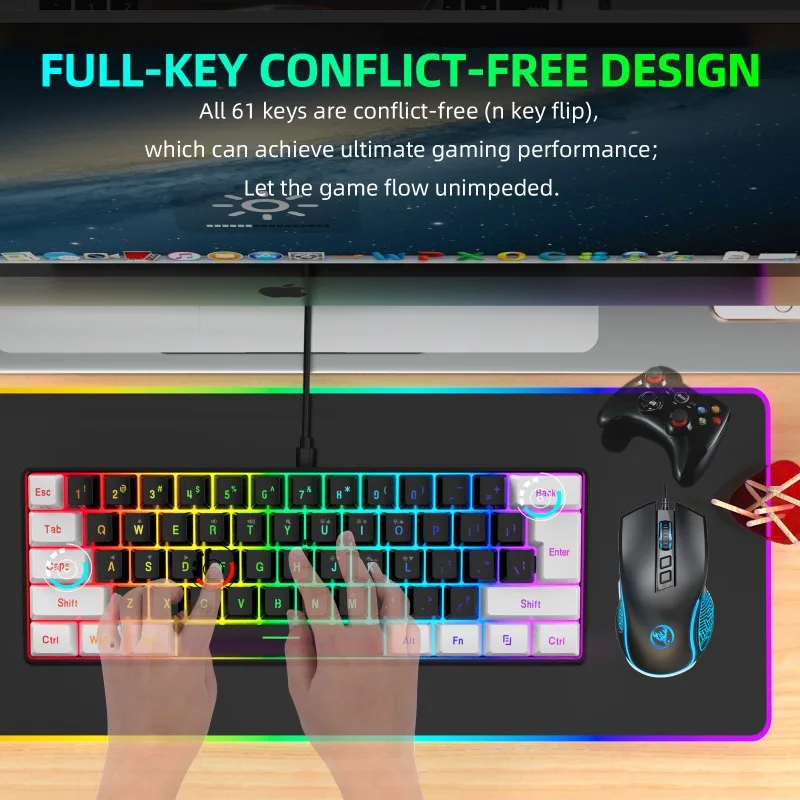 Keyboard and Mouse 60% Compute - Gaming Keyboard Ergonomics review and price
