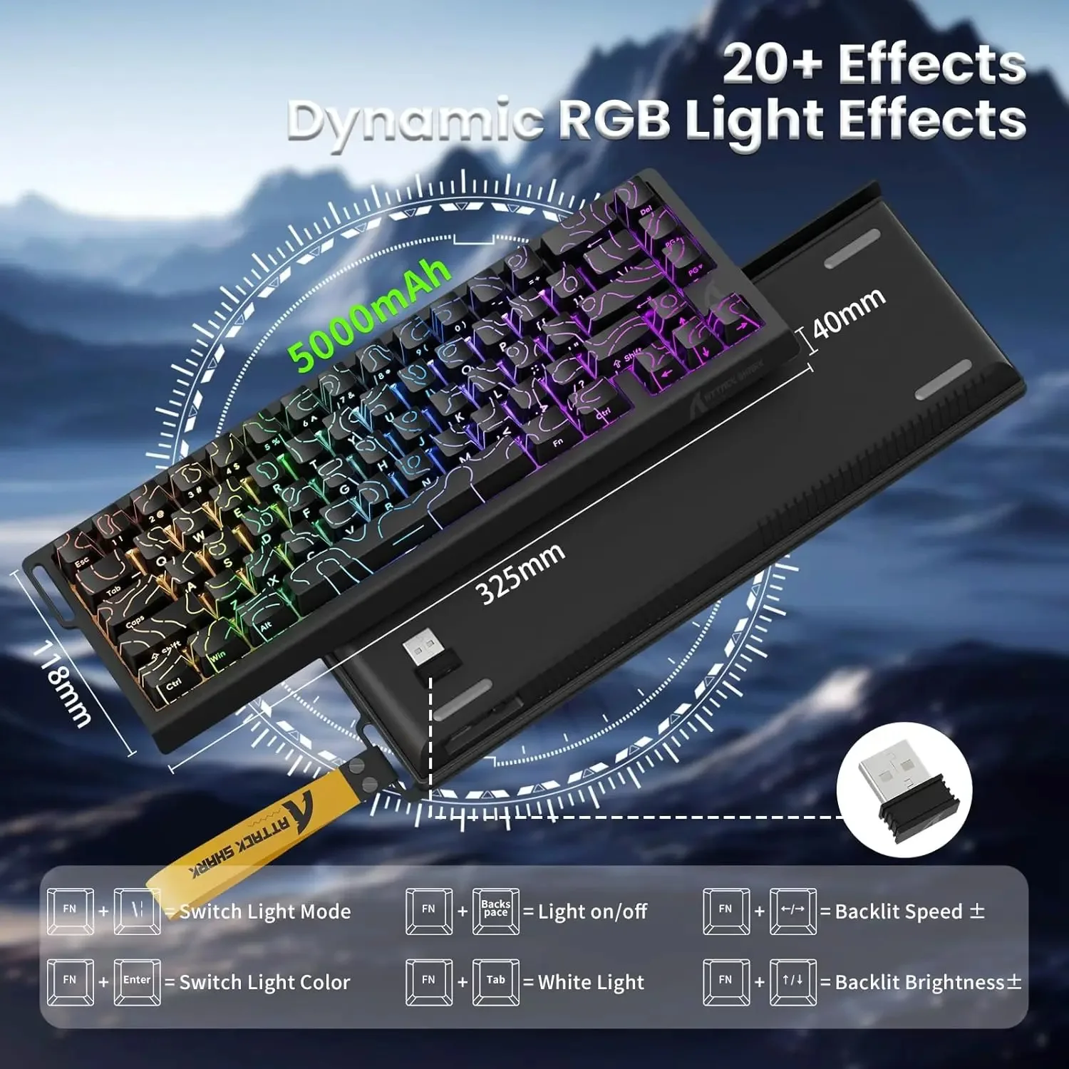 Attack Shark X68PRO HE Wireles - Keyboard Gaming Mac review and price