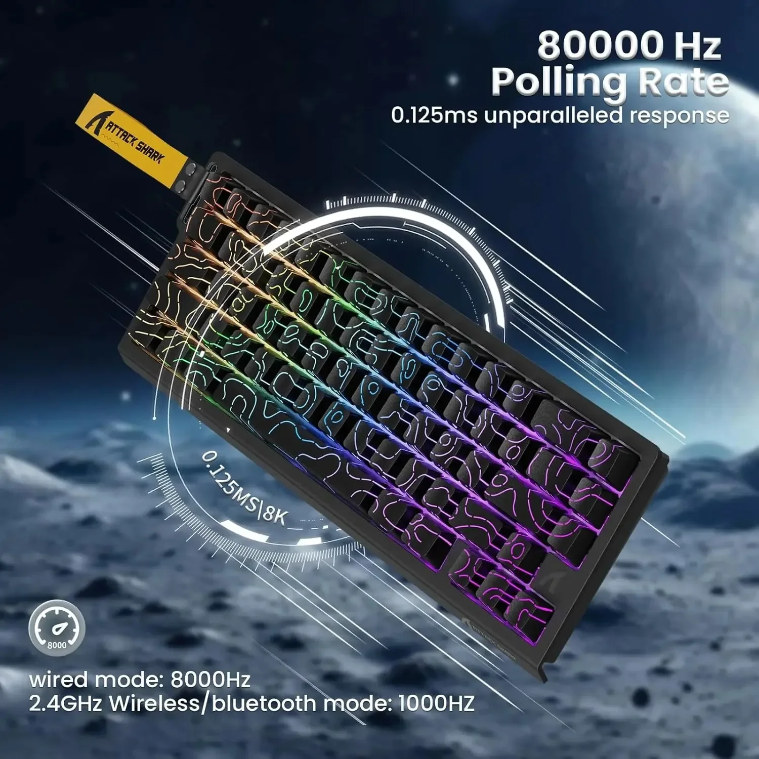 Attack Shark X68PRO HE Wireles - Keyboard Gaming Mac review and price
