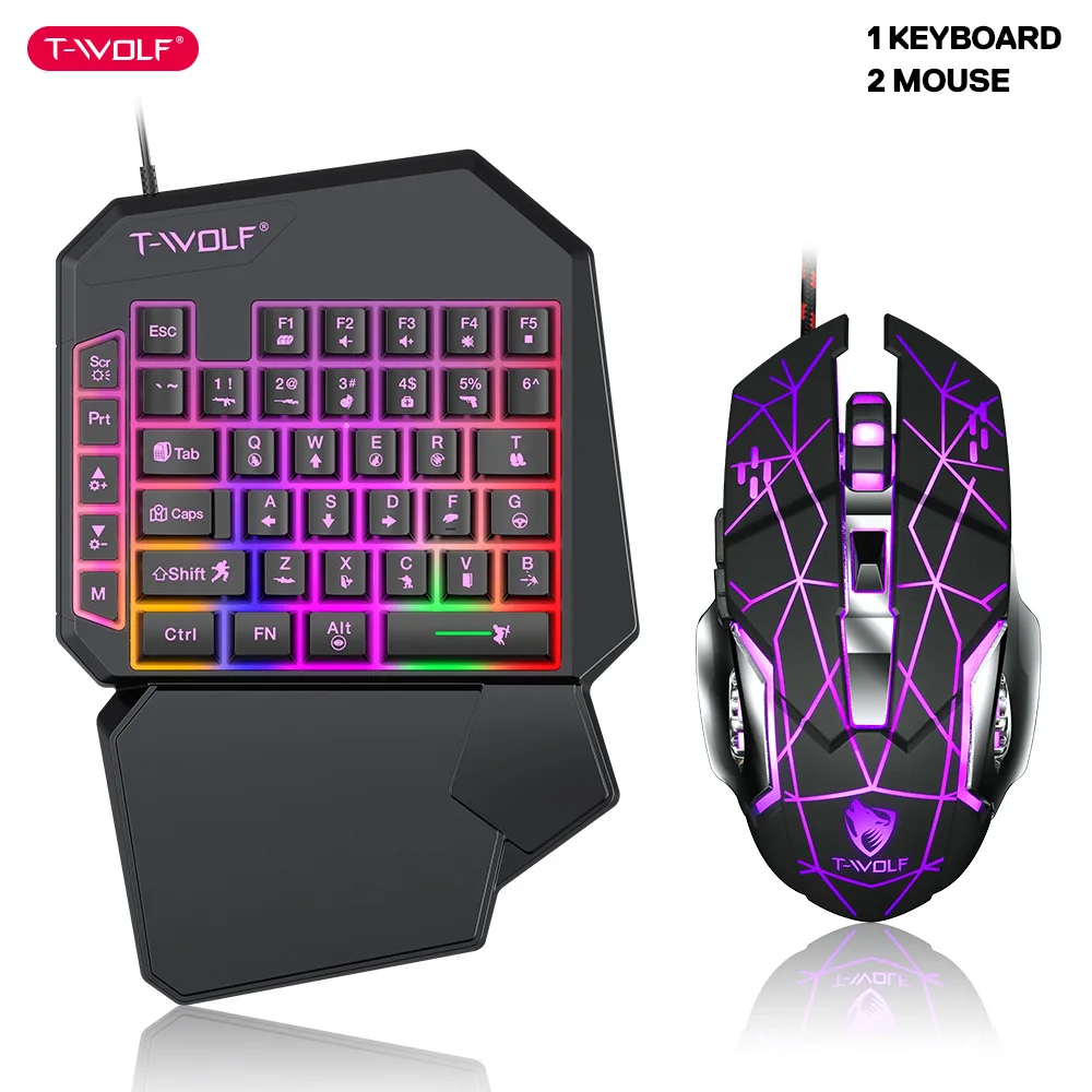 T-WOLF TF900 One Handed Keyboa - Gaming Keyboard Mobile review and price