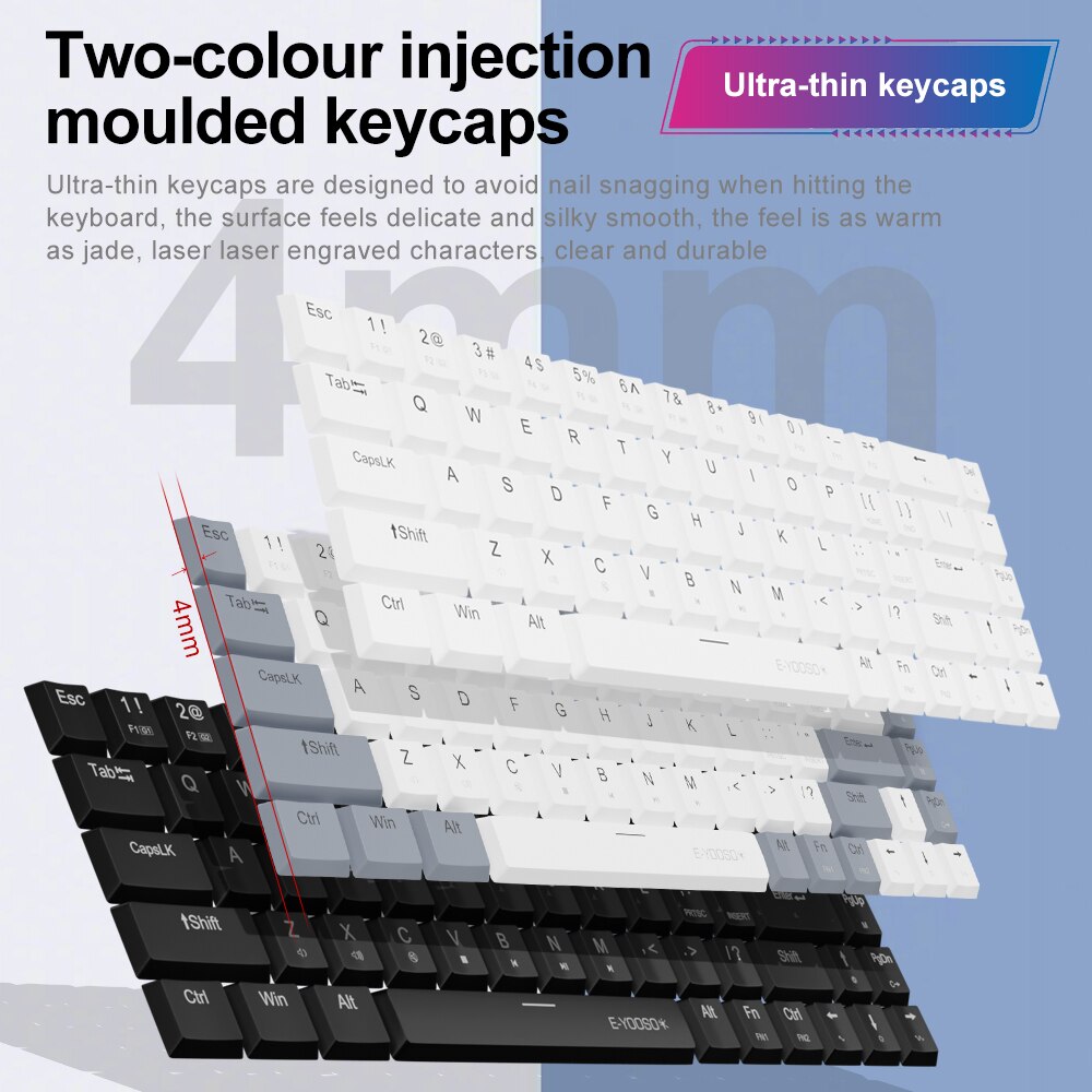 E-YOOSO A68 RGB Mini Slim USB  - Gaming Keyboard Mobile review and price