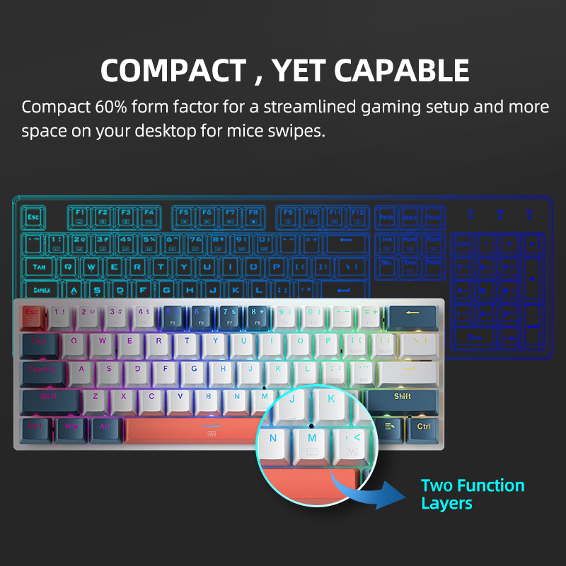 K500-B61 Machenike Mini Mechan - Gaming Keyboard Thocky review and price