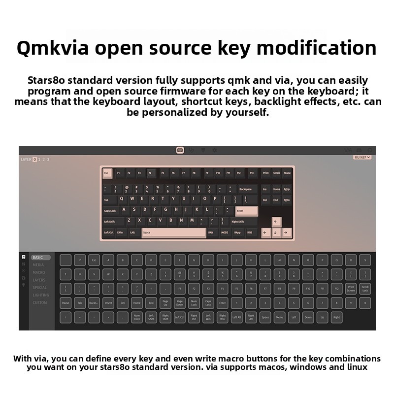 WEIKAV STARS80 TKL Mechanical  - Keyboard Gaming Mac review and price