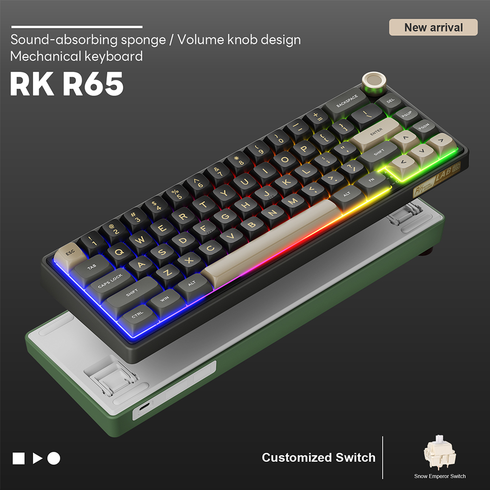 Royal Kludge RK R65 Brazilian  - Gaming Keyboard Thocky review and price