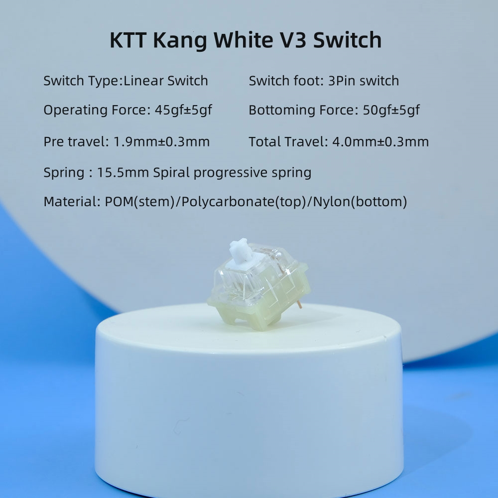 KTT Kang White V3 Switches Mec - Gaming Keyboard Ergo review and price