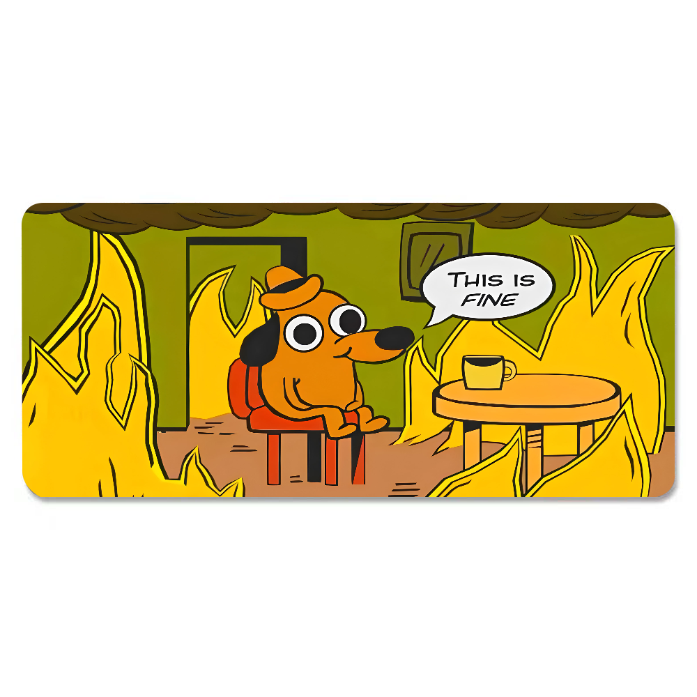 This Is Fine Dog Dachshund Mou - Gaming Keyboard And Mouse review and price