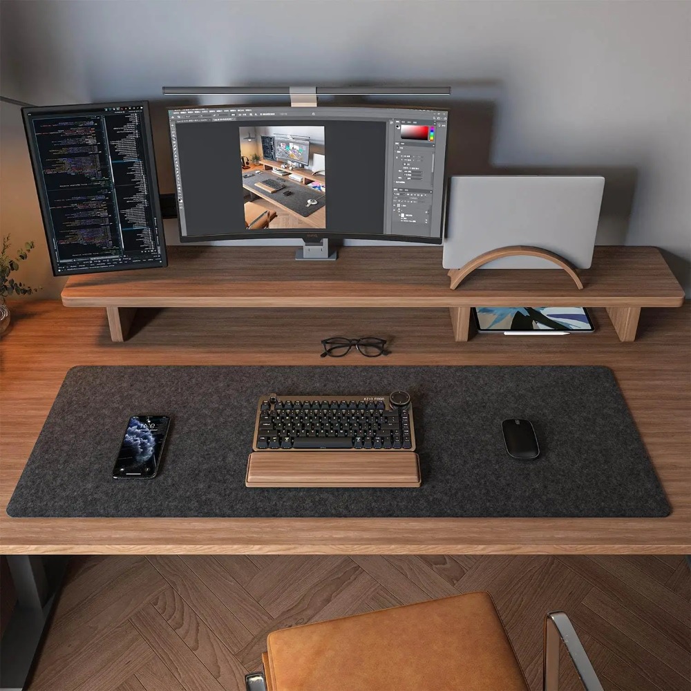 Felt Desk Mat Computer Mat for - Gaming Keyboard And Mouse Pad review and price
