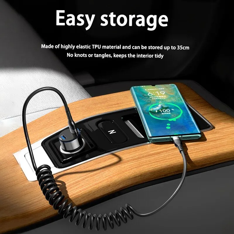 5A Fast Charging Coiled USB C  - Coiled Usb Cable review and price