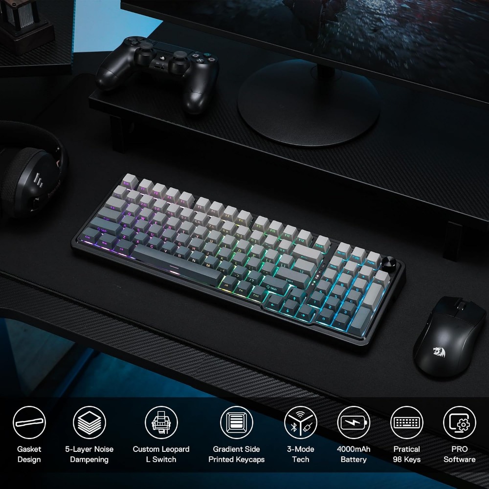 98-Key Wireless Mechanical Gam - Gaming Keyboard No Noise review and price