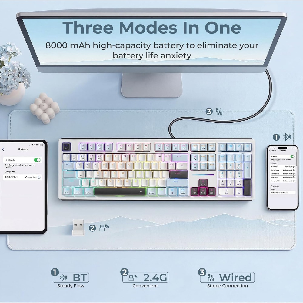 108-Key Mechanical Gaming Keyb - Gaming Keyboard No Noise review and price