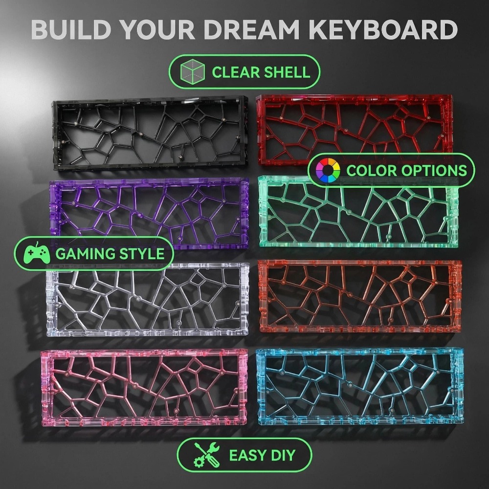 GH60 Keyboard Case Hollow Tran - Hot Swap Pcb review and price
