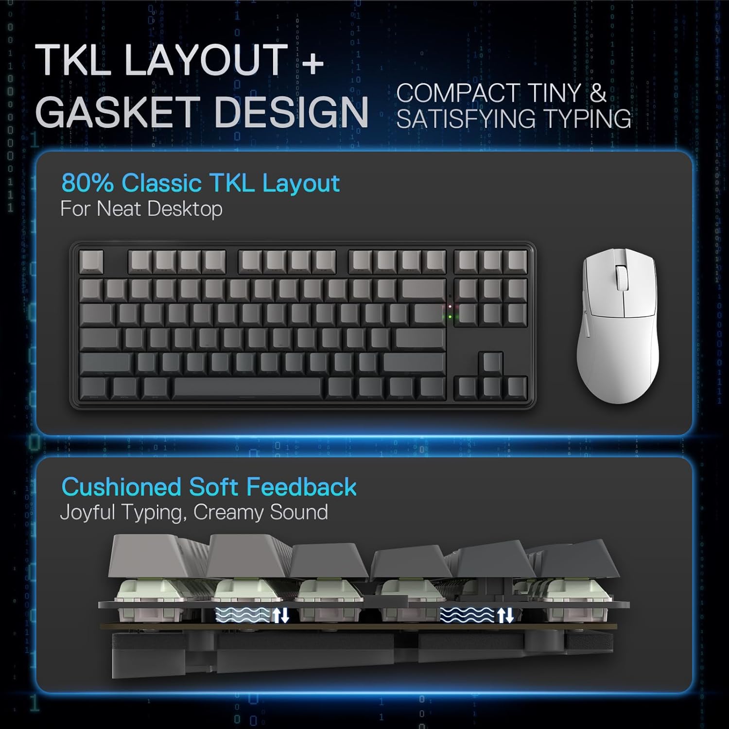 Redragon K707 PRO GB 80% Gaske - Gaming Keyboard No Noise review and price