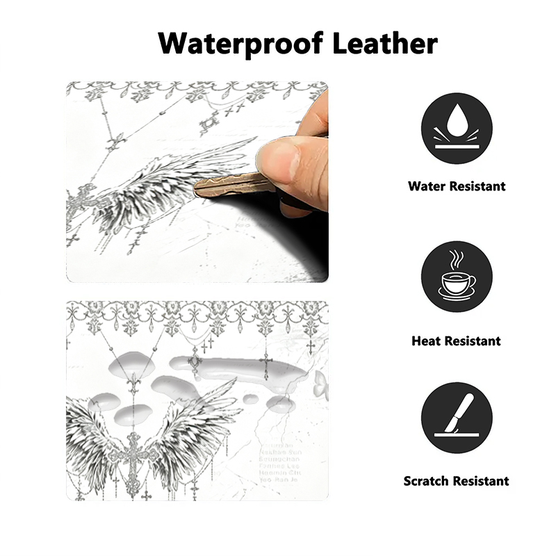 Leather Mousepad Black White A - Gaming Keyboard And Mouse review and price